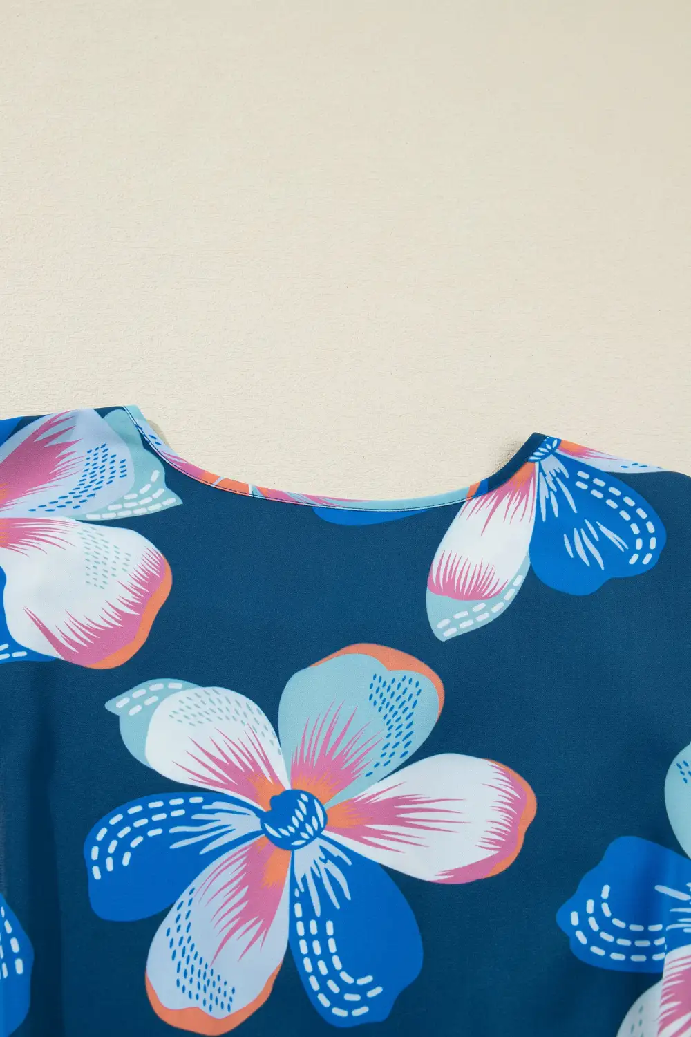 Floral Printed Tie Waist Dress Casual