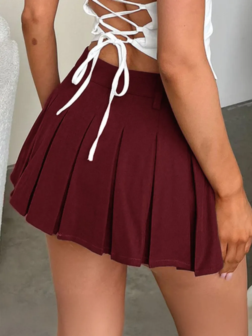 Everyday Pleated Mini Skirt