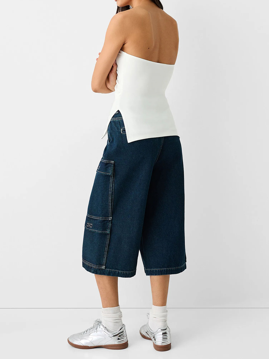 Sleeveless Black Off Shoulder Top