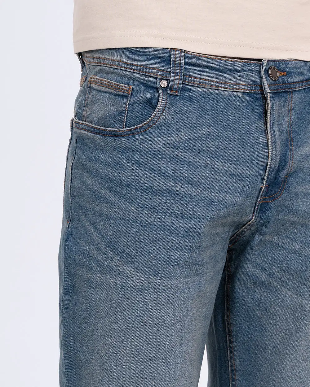 Versatile Regular Fit Denim Shorts