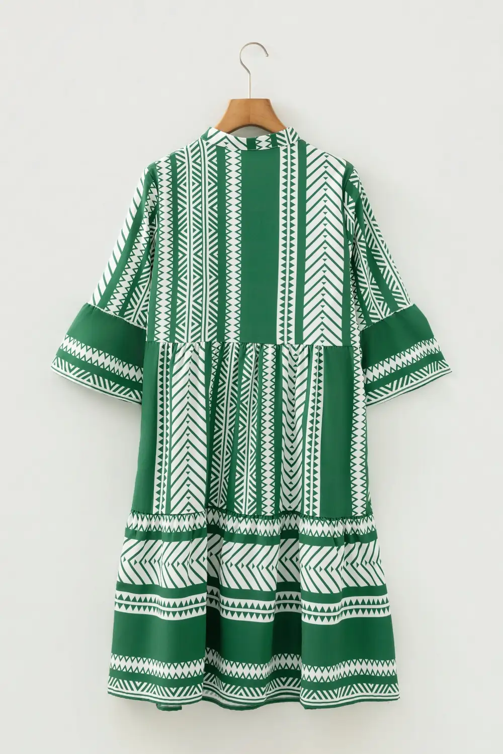 Printed Half Button Dress Casual