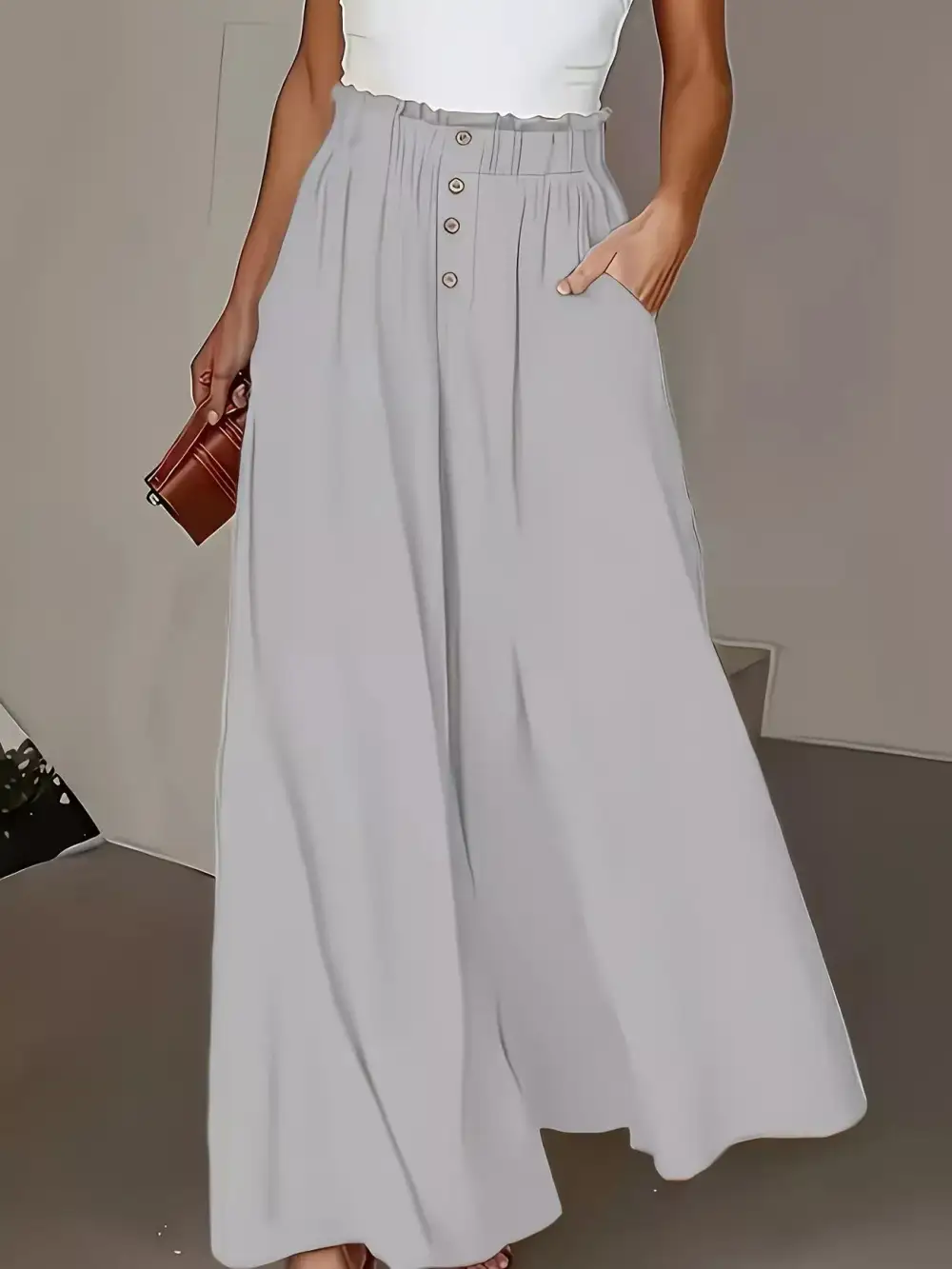Flowy High Waist Wide Leg Pants