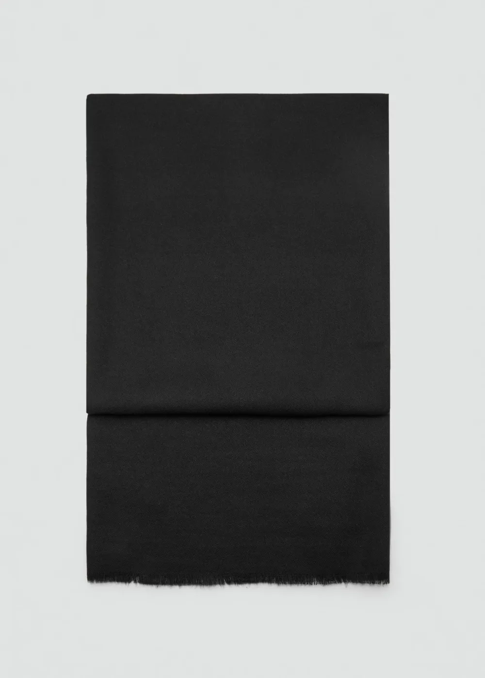 Black Plain Casual Style Scarf