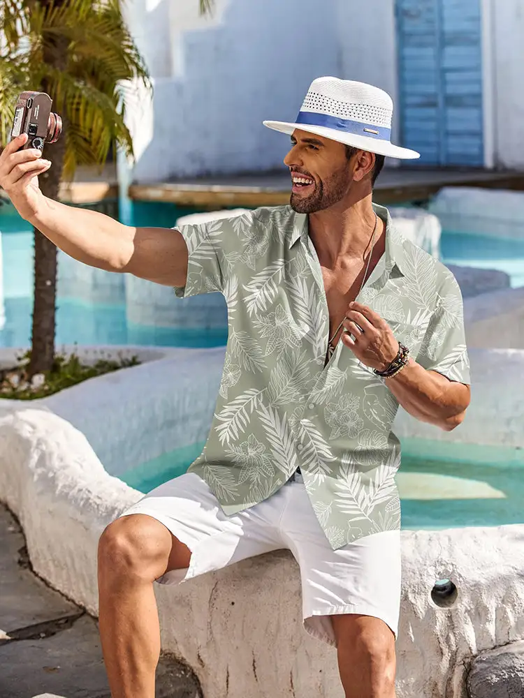Tropical Holiday Short Sleeve Hawaiian Shirt