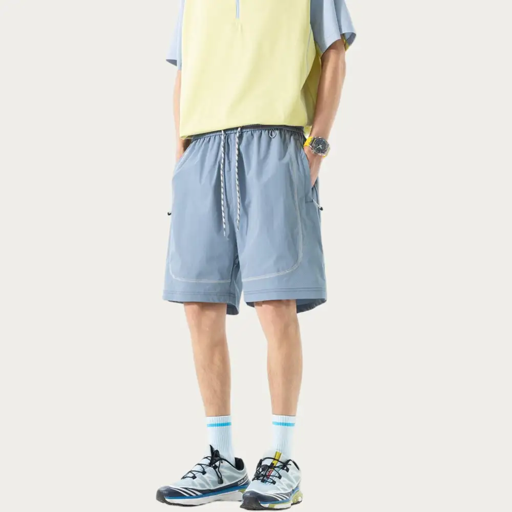 Drawstring Pocketed Lightweight Men's Athletic Shorts