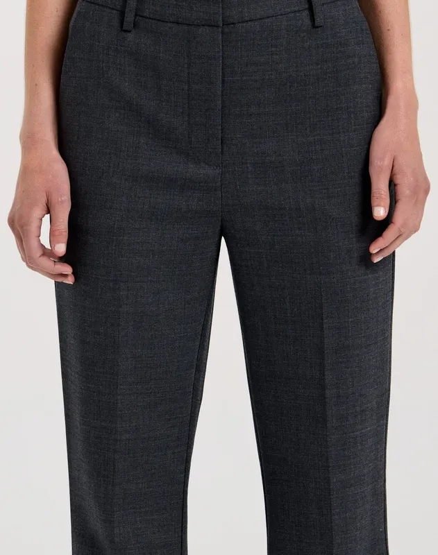 Gray Tailored Flare Trouser