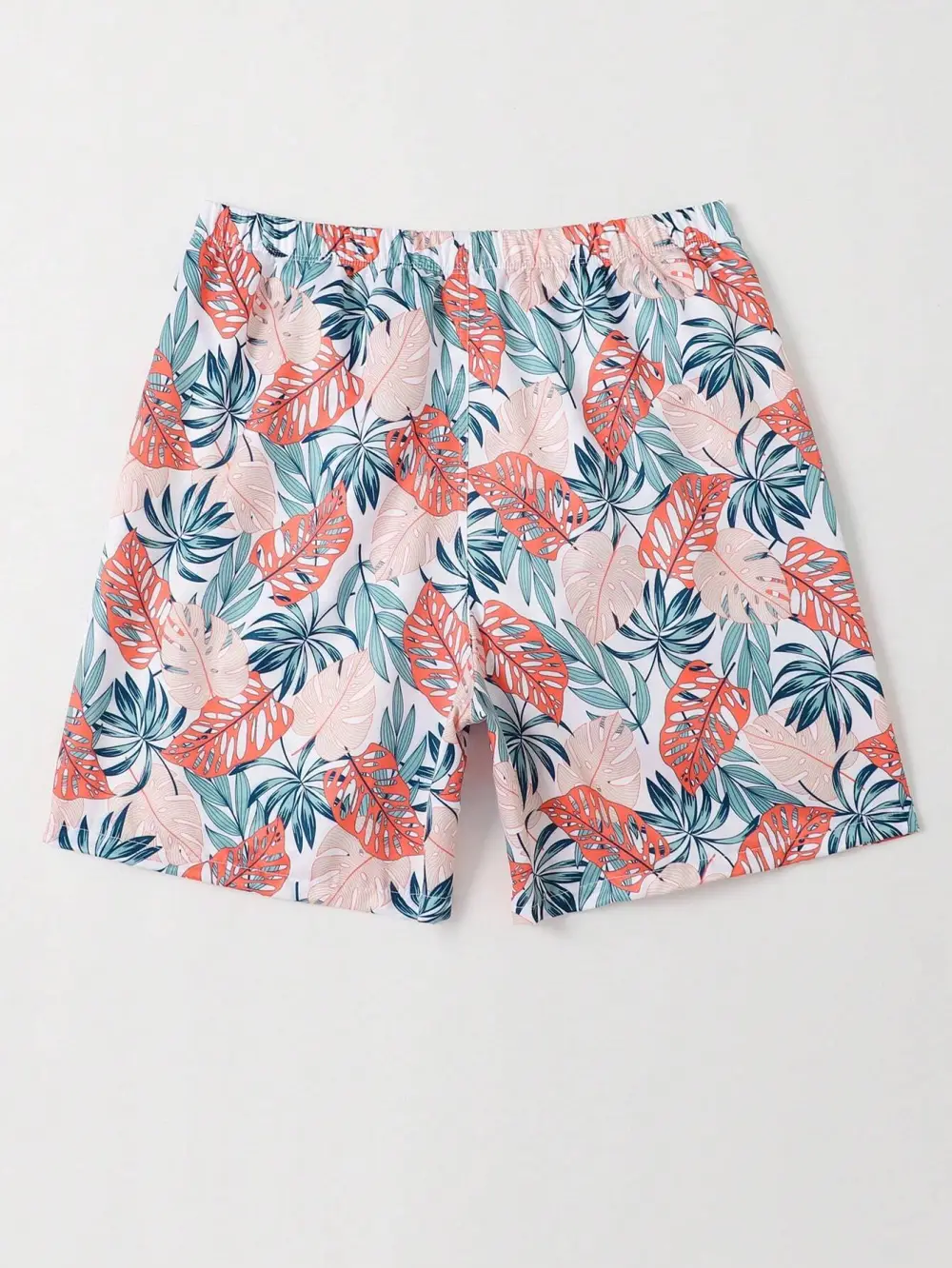 Men's Tropical Allover Print Beach Shorts