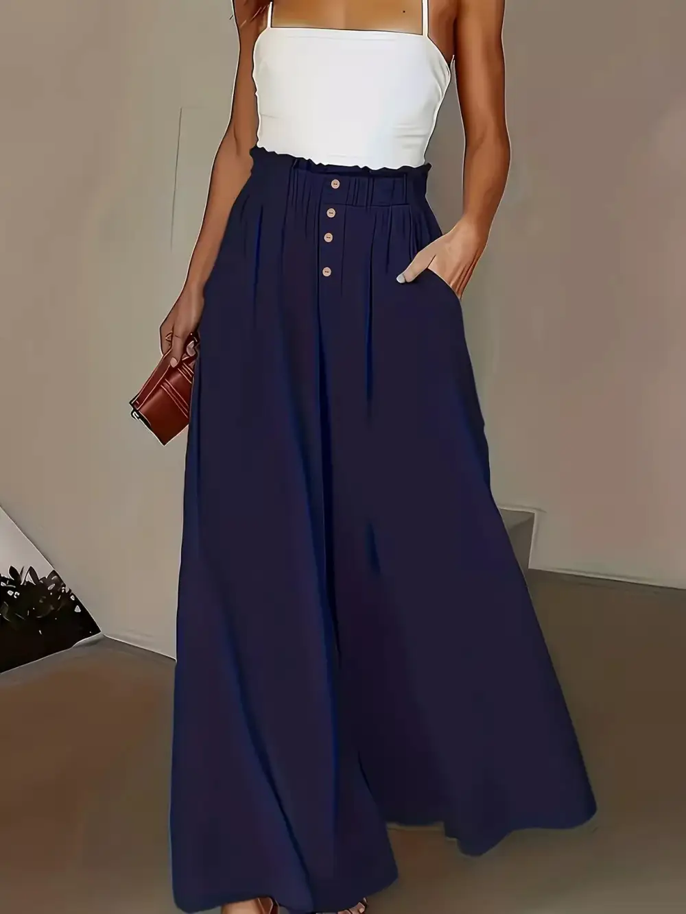Flowy High Waist Wide Leg Pants