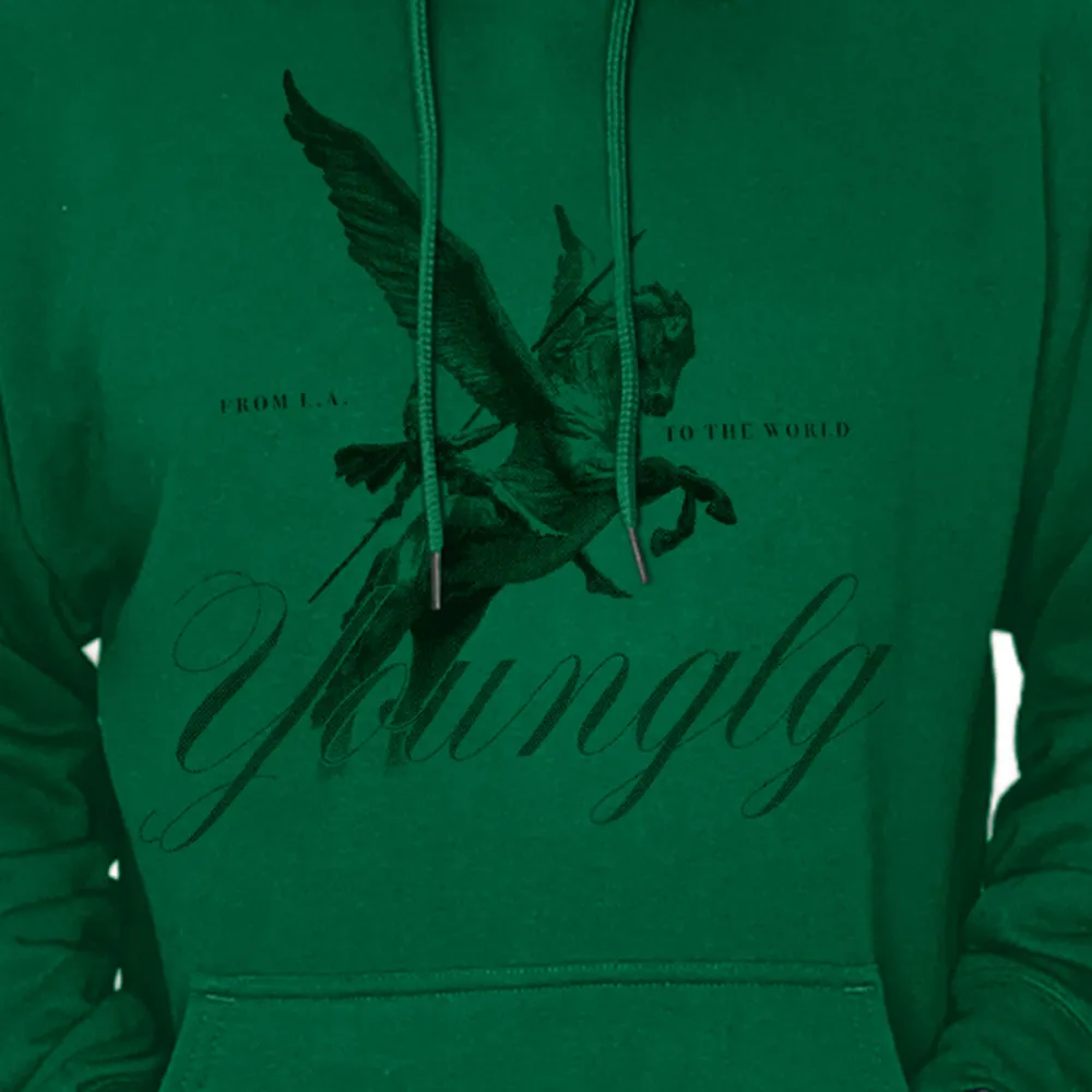 Pegasus Graphic Beige Hoodie With Vintage Aesthetic