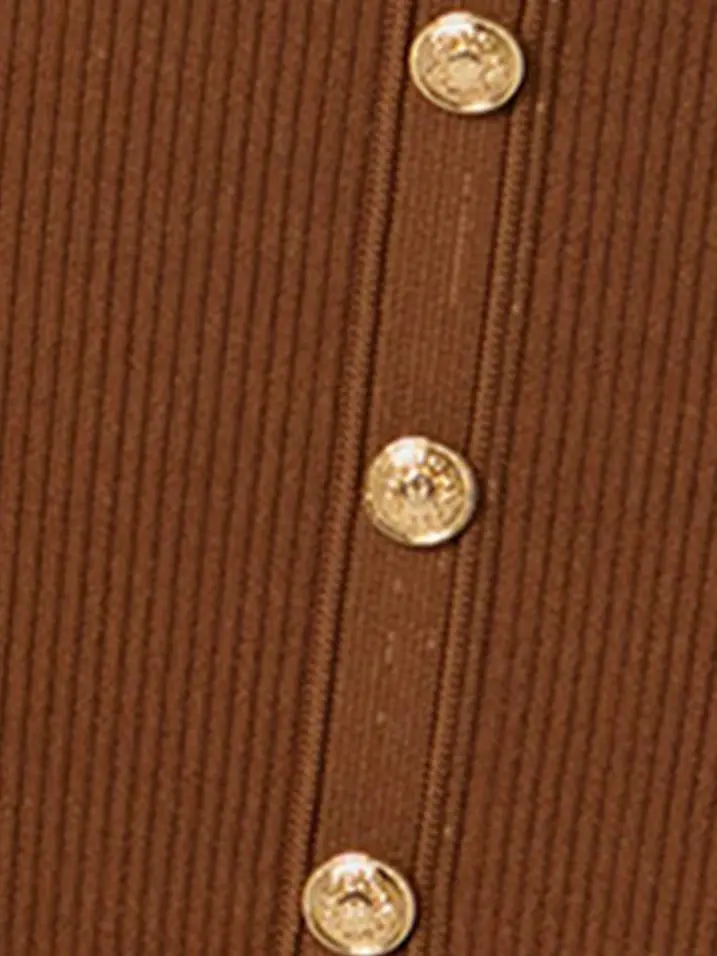 Button Front Knit Dress