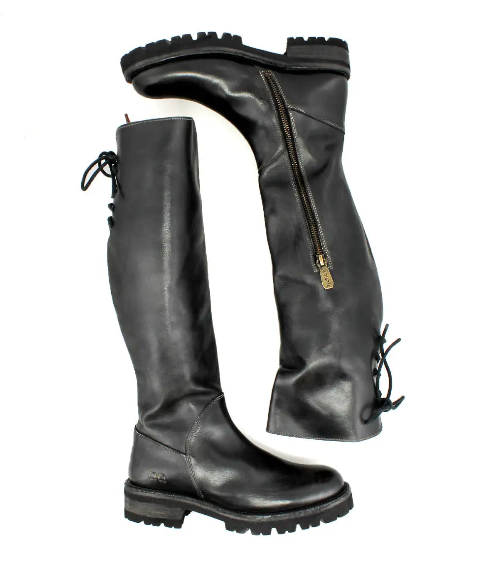 Side-Zip Lace-Up Distressed Everyday Boots