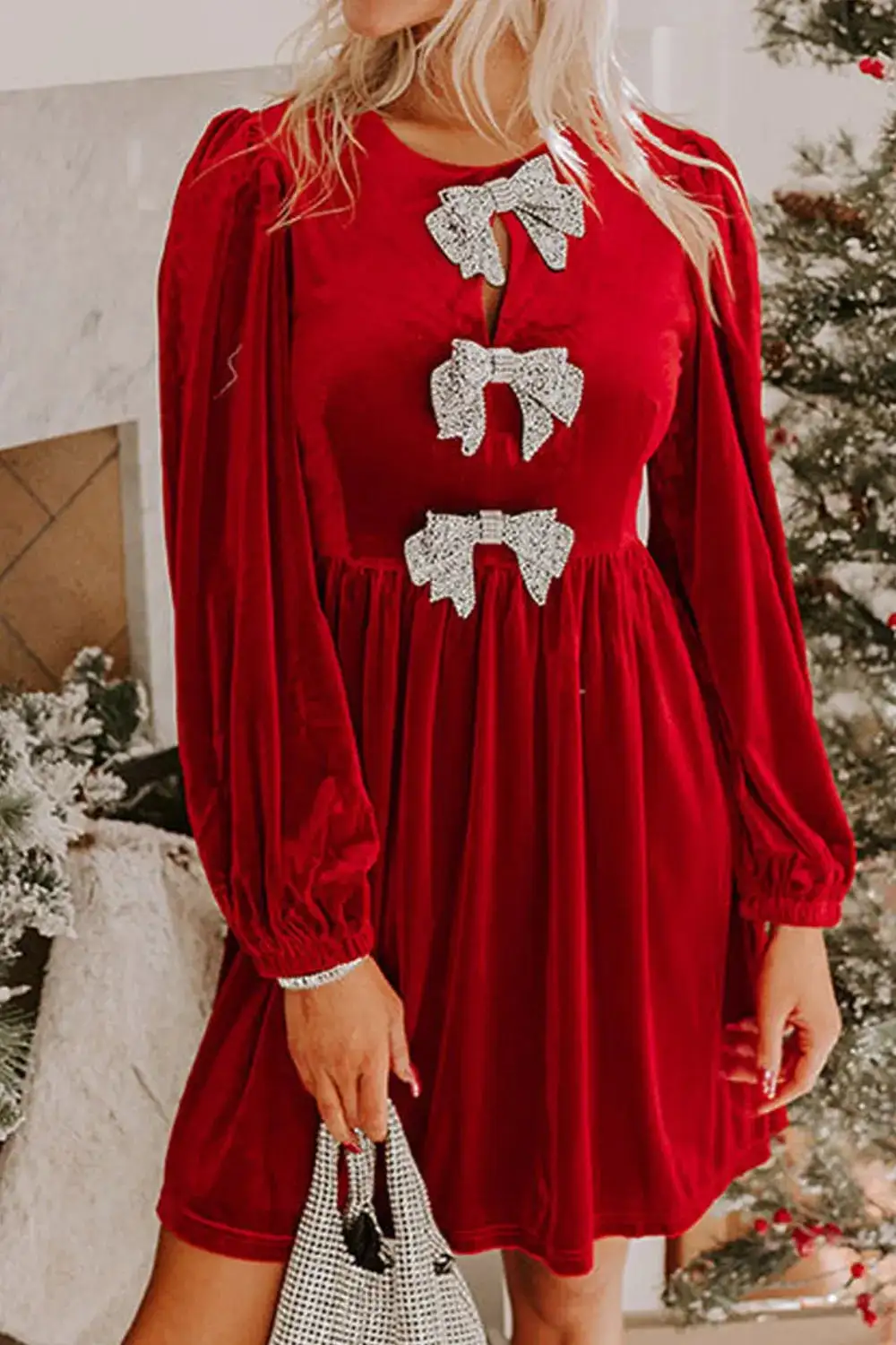 Easy Fit Velvet Dress
