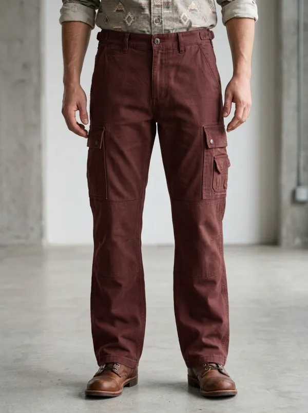 Men's Olive Green Tactical Multi-Pocket Cargo Pants