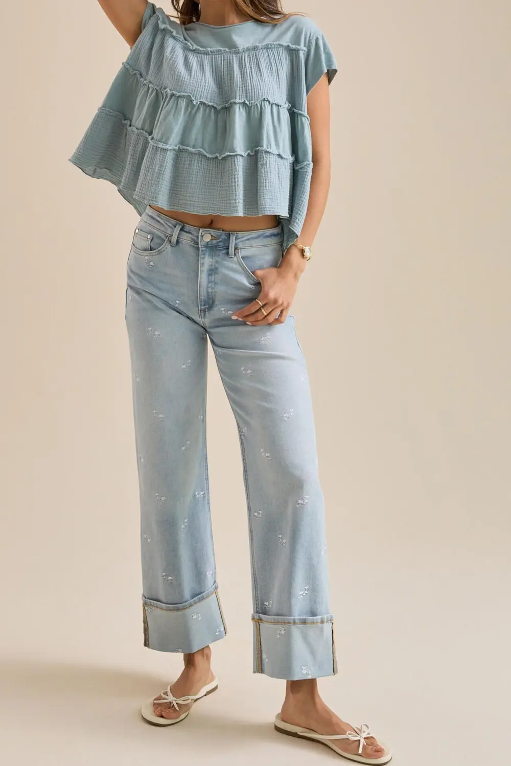 Ruffled Babydoll Top