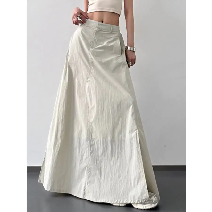 High Waist Slit Maxi Skirt