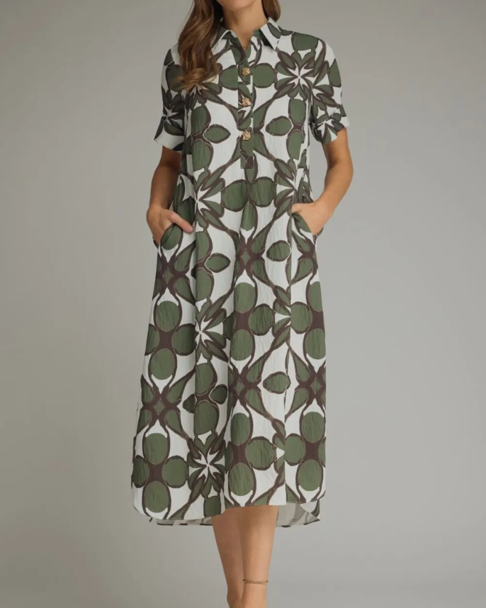 Garden Print Midi Dress