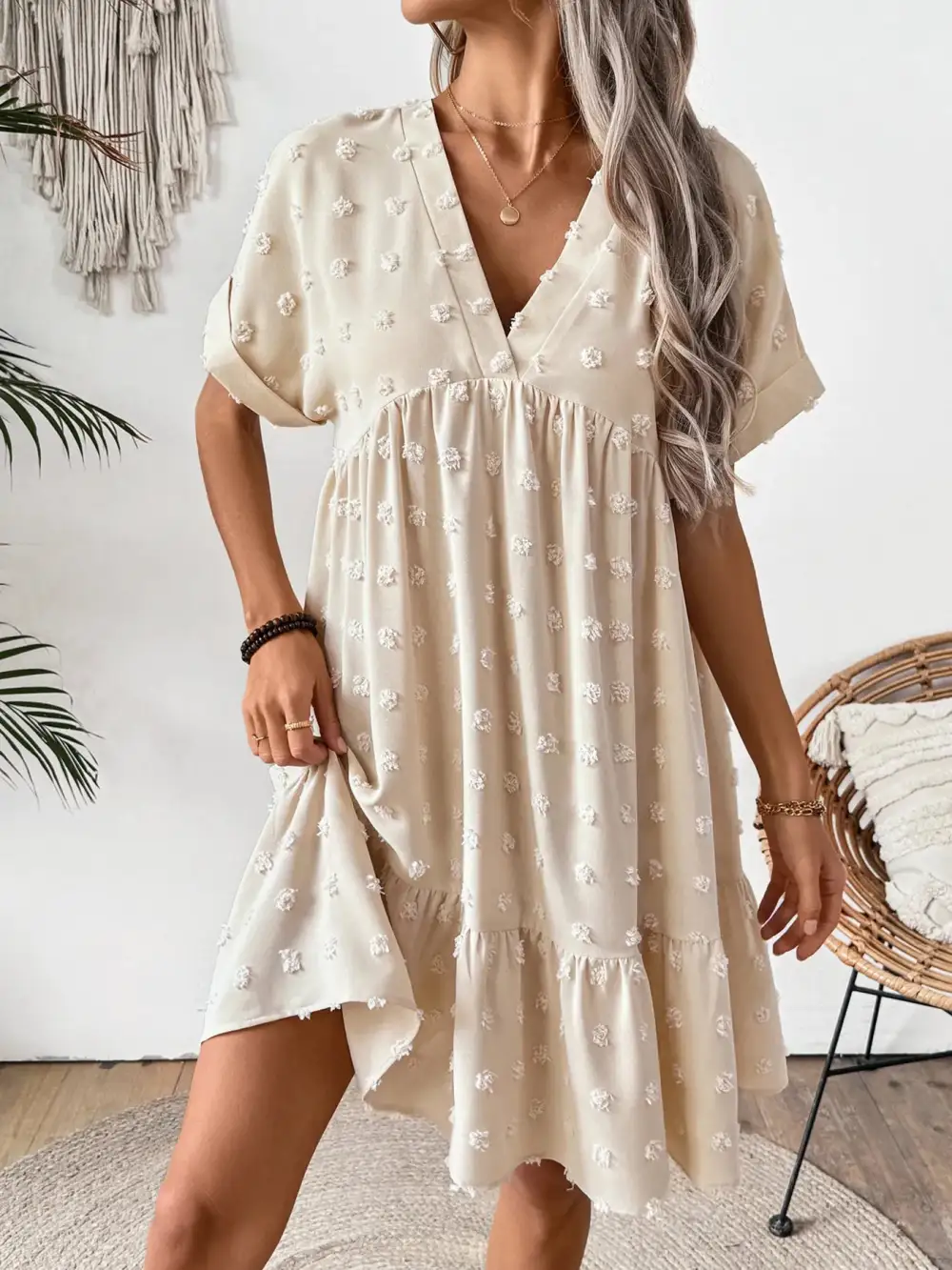 Fresh Detail Lightweight Feel Mini Dress