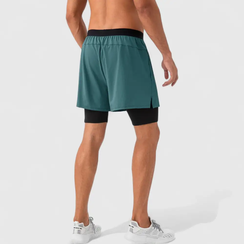 Elastic-Waist Compression Men's Athletic Shorts