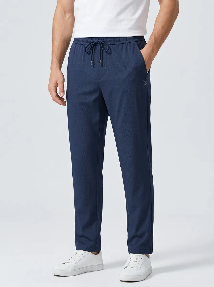 Heritage Ice Silk Graphic Print Daily Wear Men's Ice Silk Casual Pants