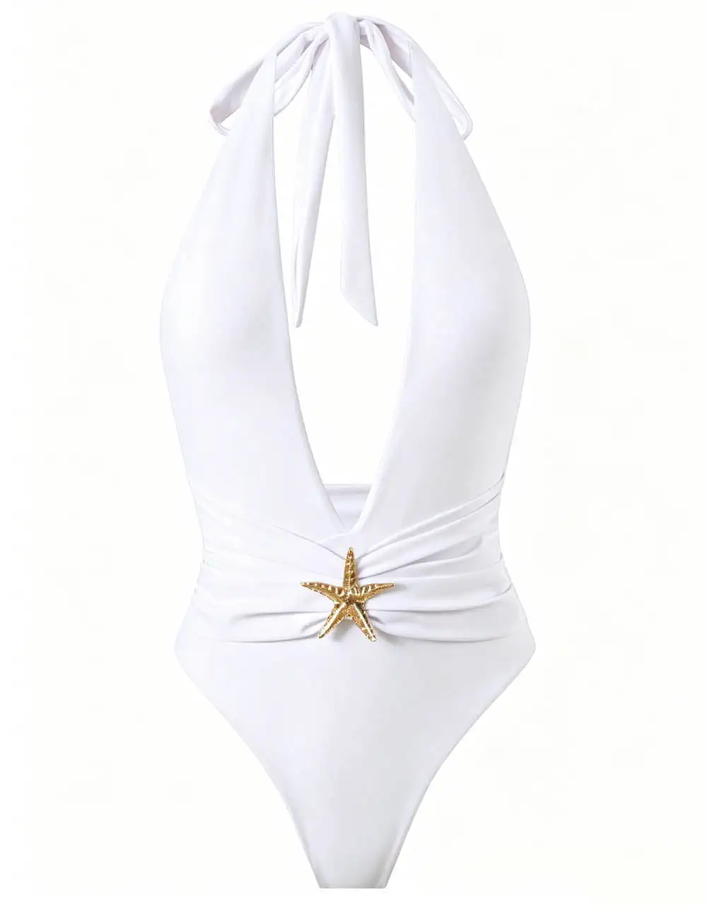 Starfish Detail Deep V Neck One Piece with Salong