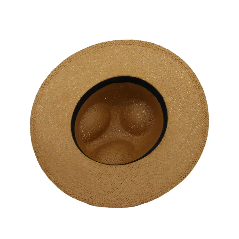 Wide Brim Straw Fedora Sun Hat