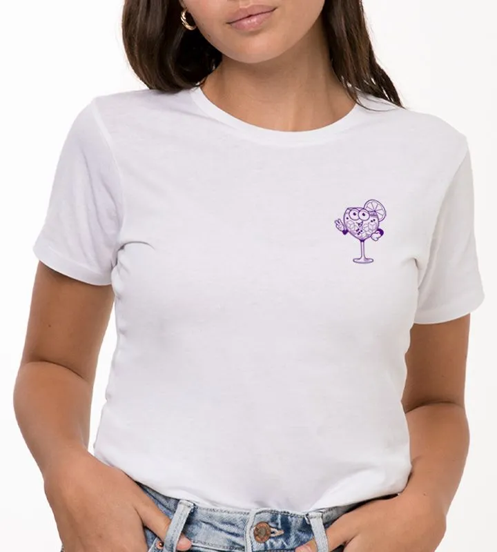 Purple Art Pattern Crew Neck T-Shirt