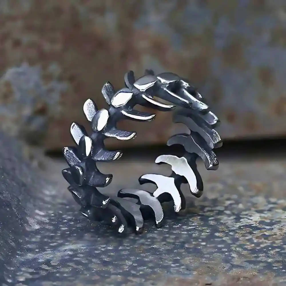 Men's Fishbone Ring