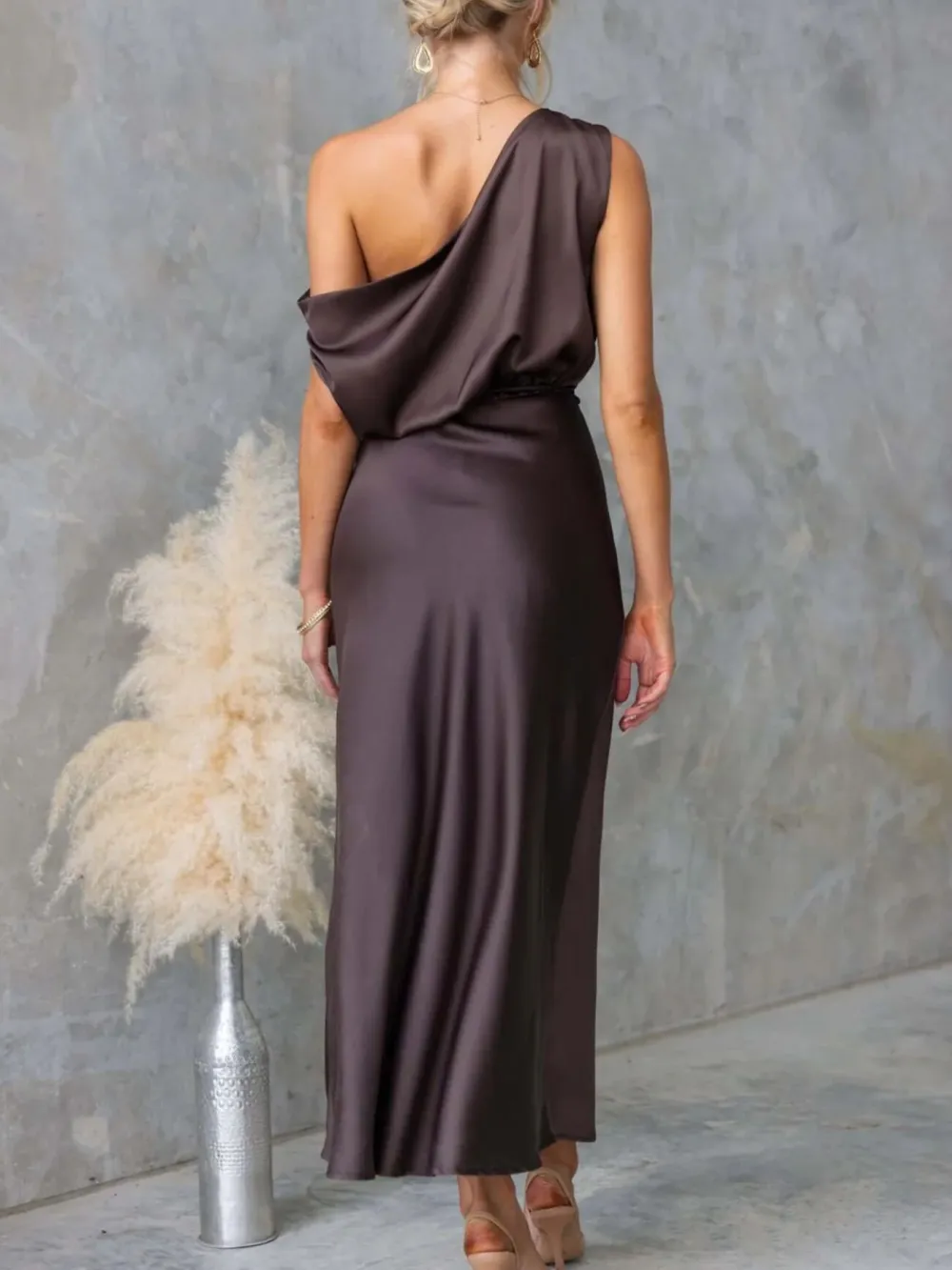 Shoulder Midi Dress