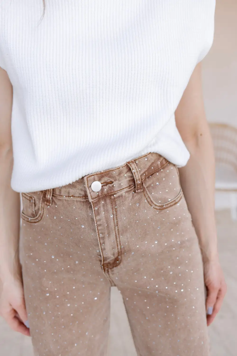 High Rise Statement Denim Jeans