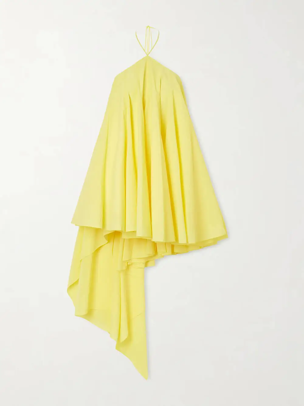 Asymmetrical Chiffon Crepe Halterneck Elegant Mini Dress