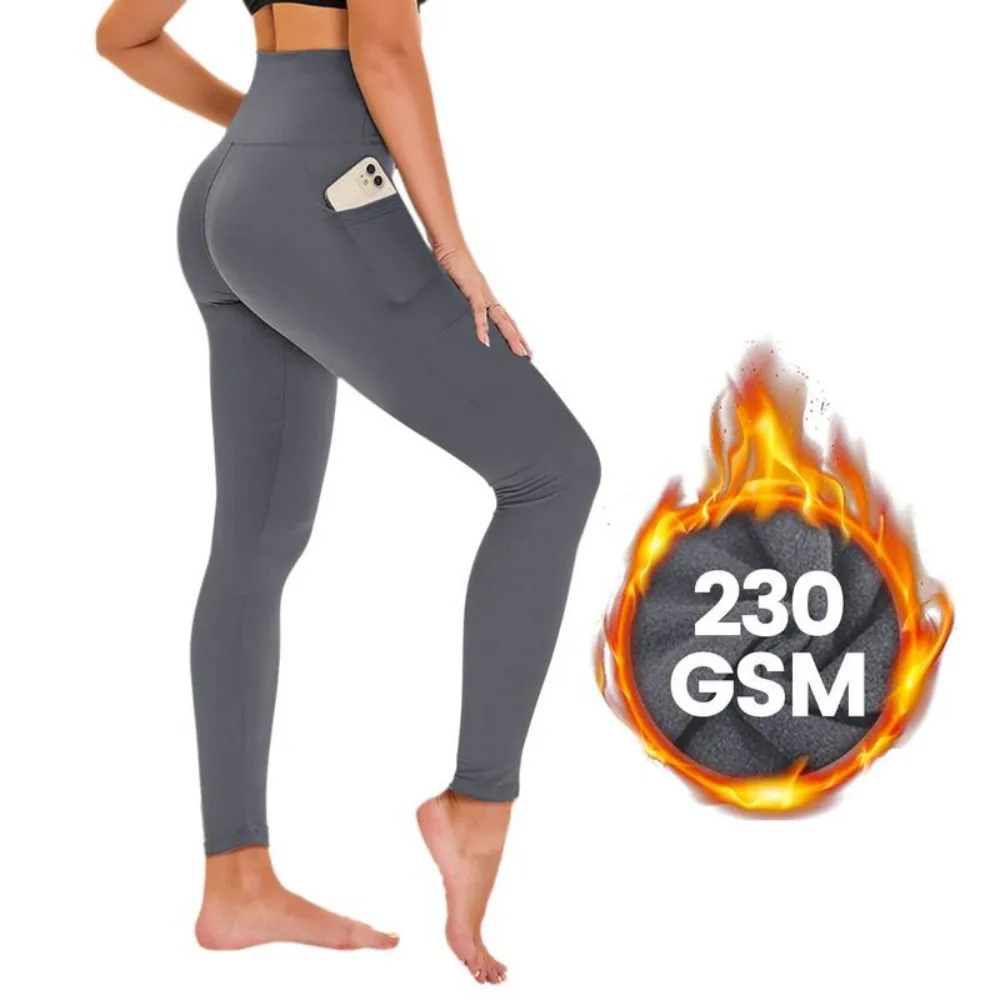 Women's High Waisted Fleece Yoga Pants