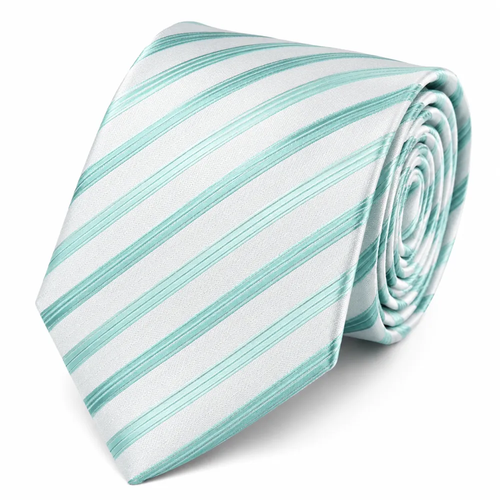Versatile Striped Men's Necktie With Pocket Square