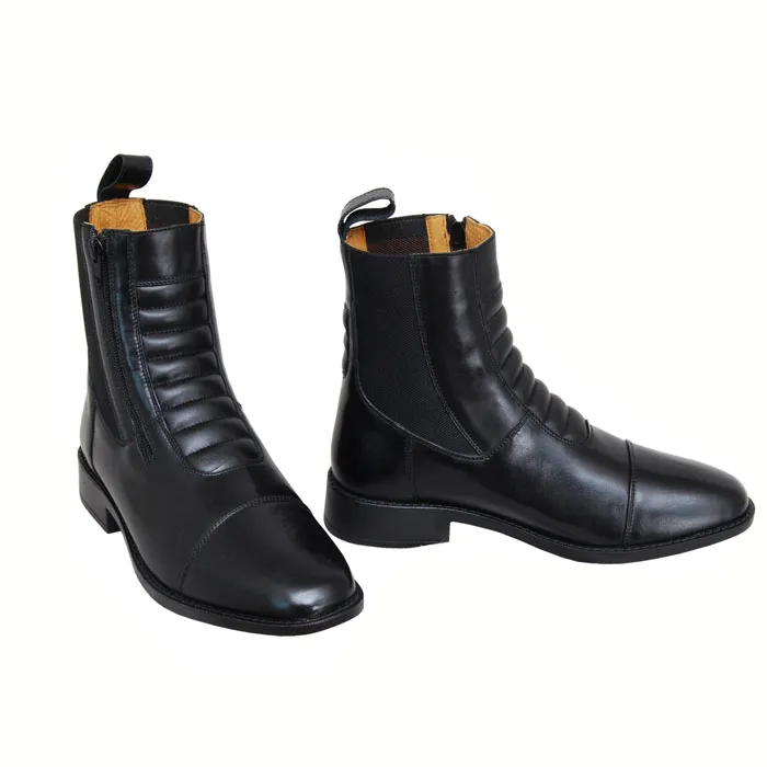 Side Zip Rubber Sole Riding Ankle Boots