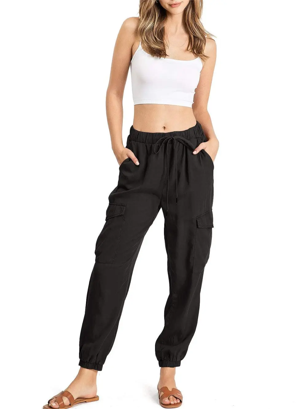 Rust - Colored Cargo Jogger Pants
