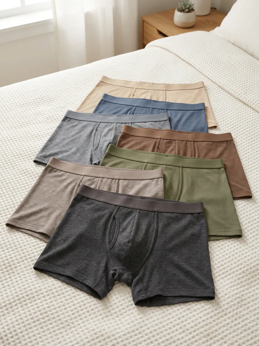 Men's Classic Series Basic Cotton Boxer Briefs Set