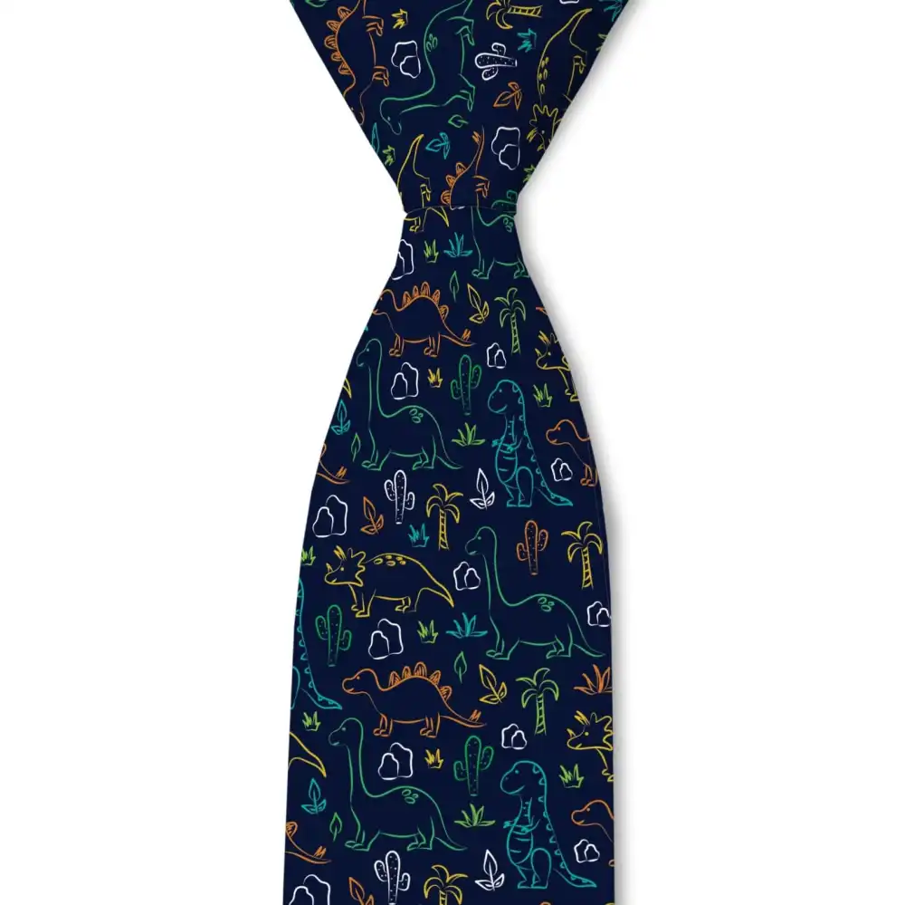 Modern Dinosaur Novelty Pattern Necktie