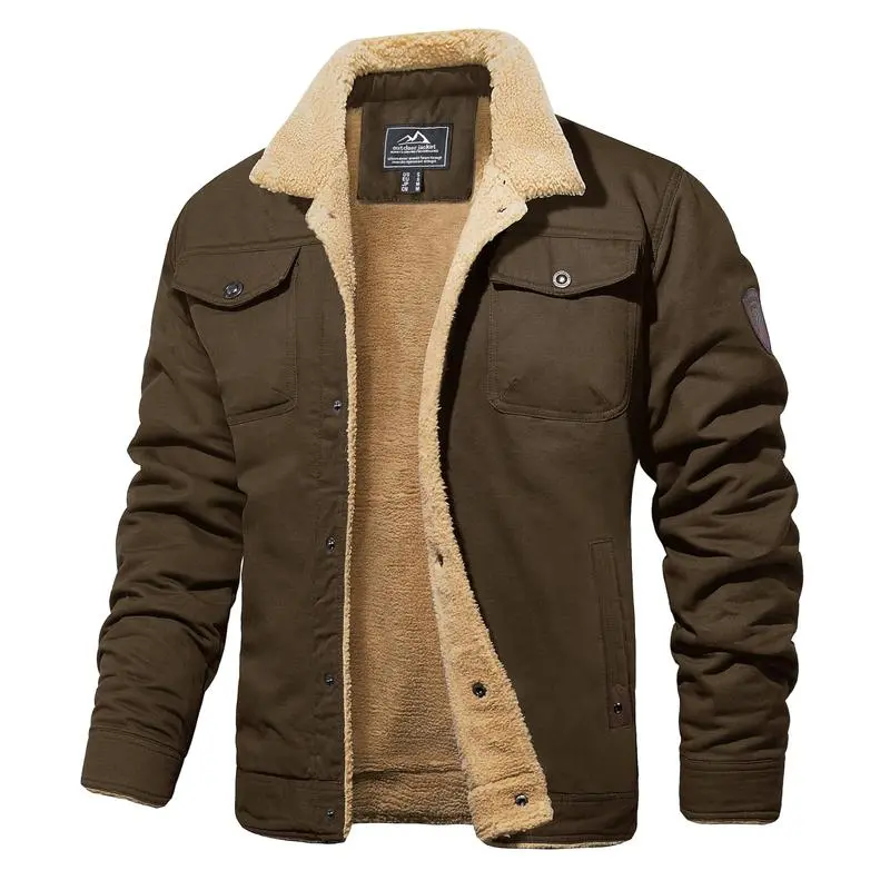 Men’s Sherpa-Lined Winter Jacket – Built for Warmth. Made for Adventure. 🔥 50% OFF Today Only!