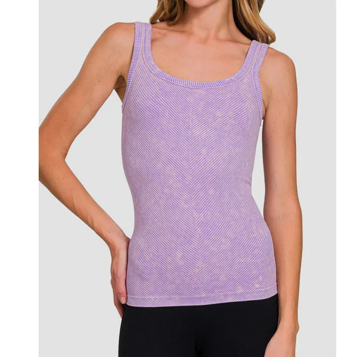 Ribbed Scoop Neck Tank