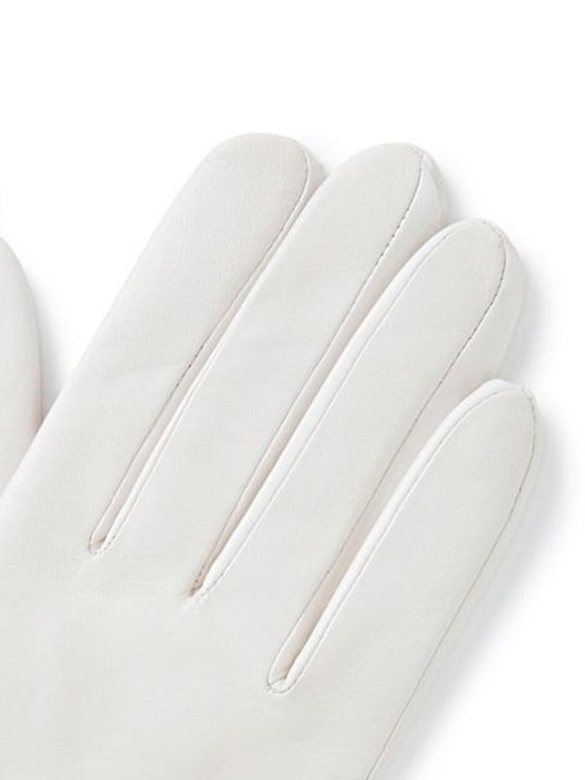 Elegant White Leather Gloves