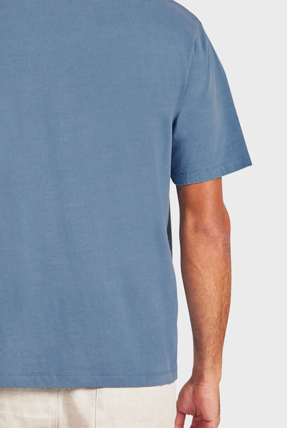 Mid Indigo Short Sleeve Crew Neck Tee
