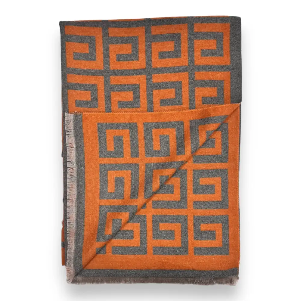 Reversible Maze Cashmere Blend Scarf