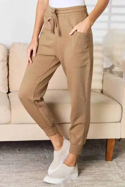 High-Rise Pocketed Jogger Pants