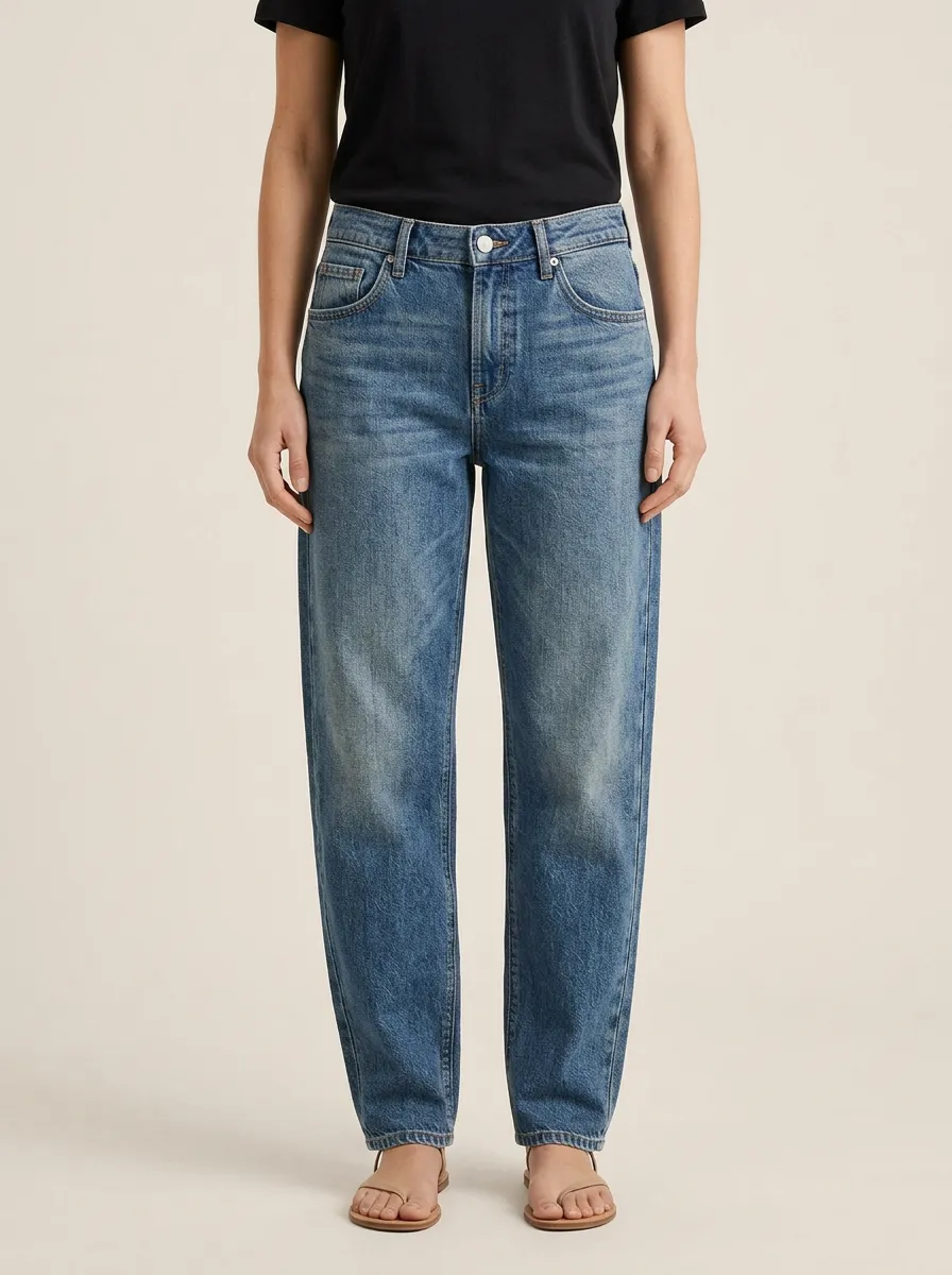 Women's Relaxed Printed Straight-Leg Denim Jeans
