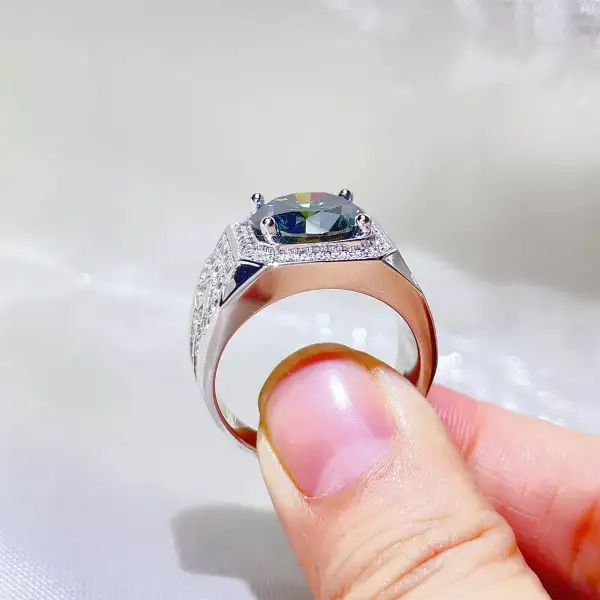 Sterling Silver Moissanite Classic Ring