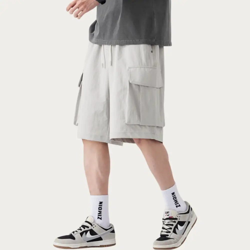 Drawstring Pocketed Lightweight Men's Casual Shorts