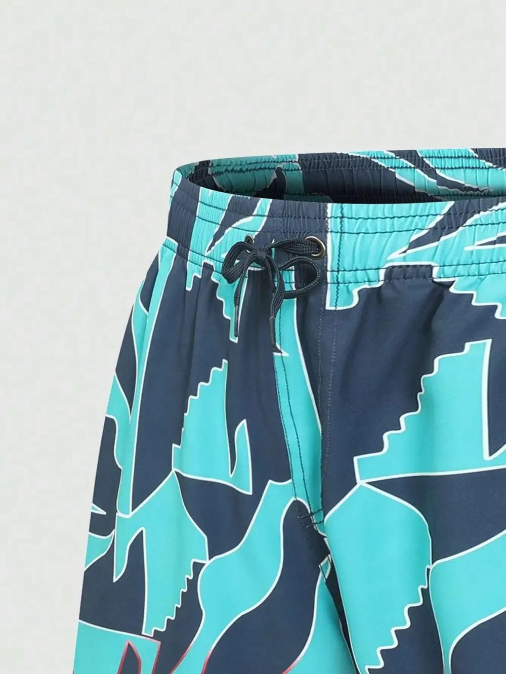 Men's Allover Print Tropical Beach Shorts