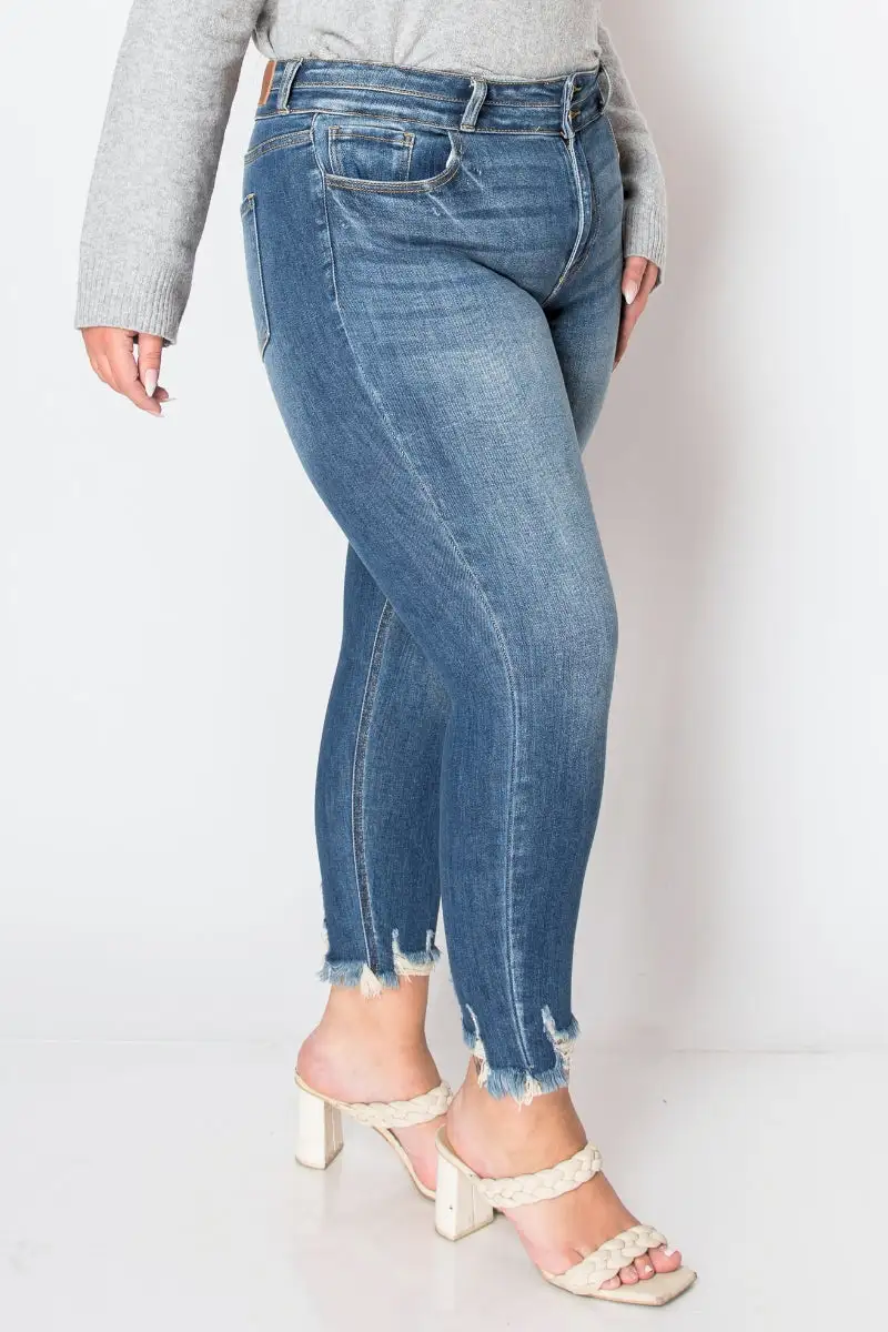 Refined High Rise Skinny Cropped Denim Jeans