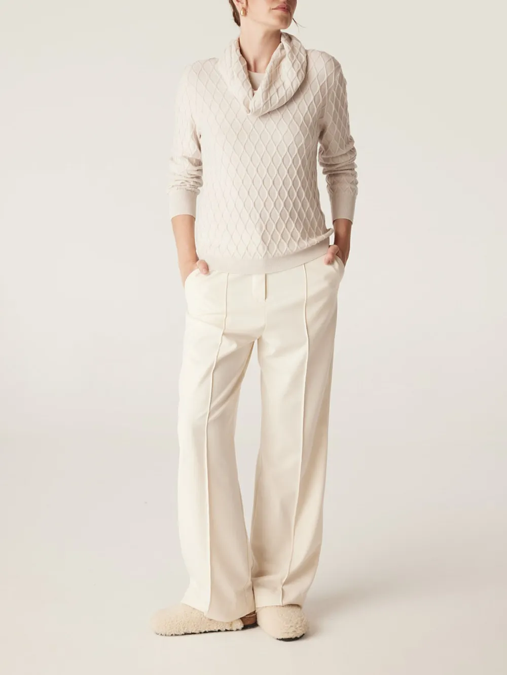 Ladies' Thick Plain Knitted Scarf