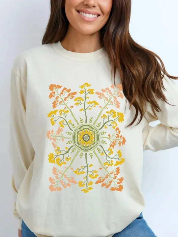 Floral Kaleidoscope Boho T-Shirt
