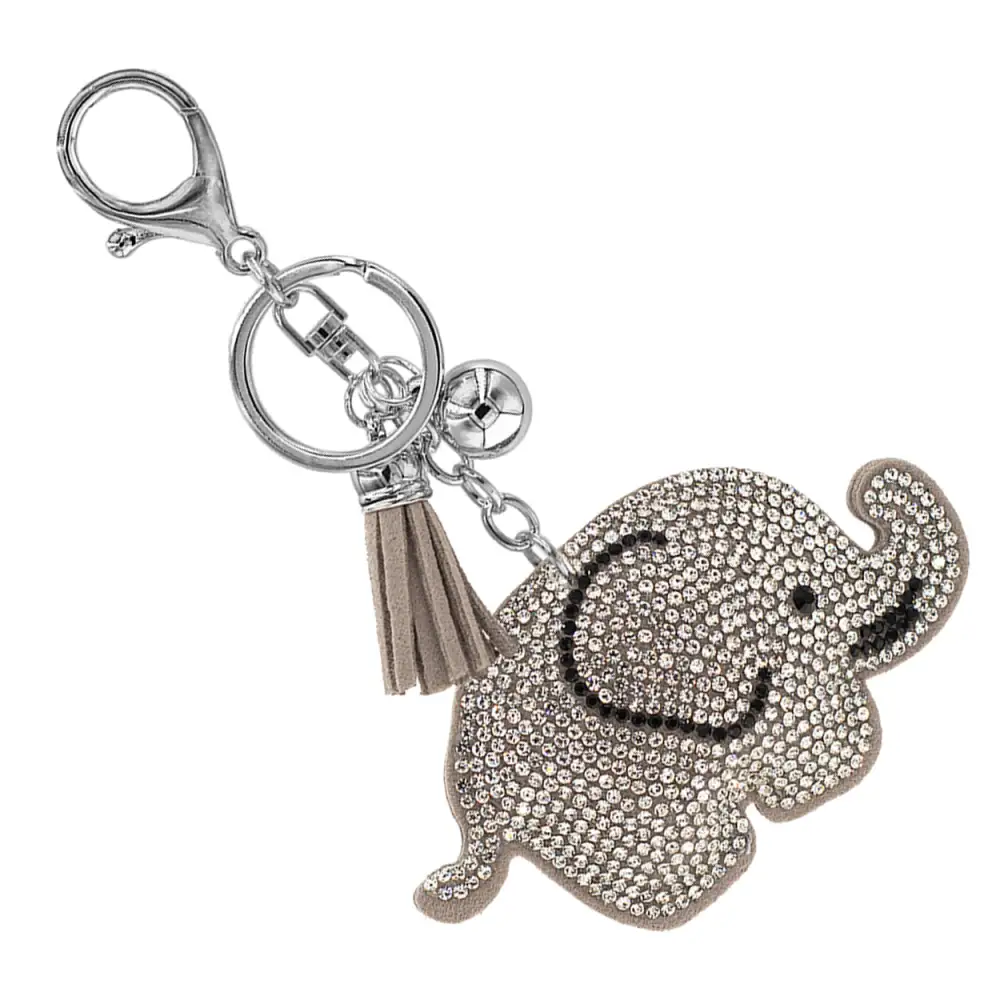 Playful Elephant Charm Keychain